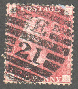 Great Britain Scott 33 Used Plate 140 - JI - Click Image to Close